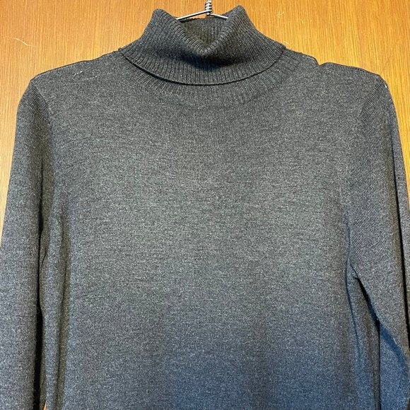 Soft Surroundings Woman's Charcoal Grey Turtleneck Knee-Length Dress Size XS - Picture 2 of 4